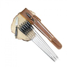 Набір шампурів Gorillas BBQ ЛИЦАР МАХ в шкіряному чехлі