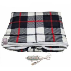 Електрична шаль плед з підігрівом Lesko Usb 140х80 см Червоний (10419-53794)