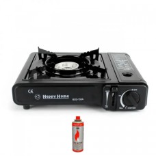 Туристичний газовий пальник плита з п'єзопідпалом Happy home BDZ-155A+ 1 балон (1756375586)