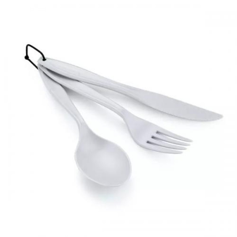 Комплект GSI Outdoors ніж/виделка/ложка Ring Cutlery 3 предмети Білий (1099-70502)