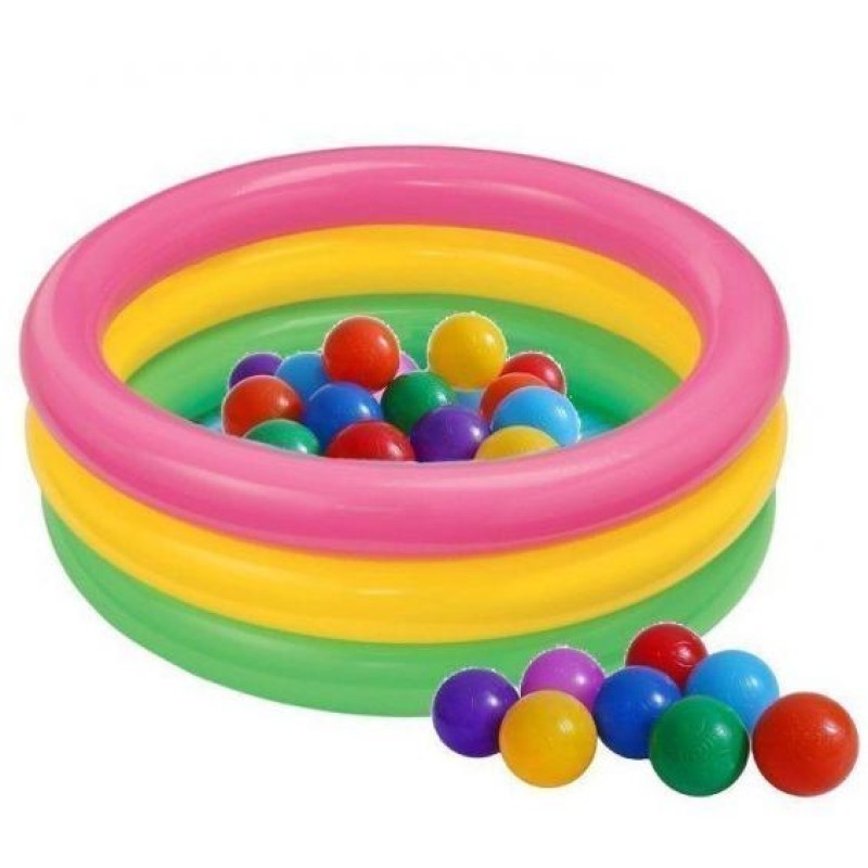 Дитячий надувний басейн Intex Веселка 86х25 см (58924-1)