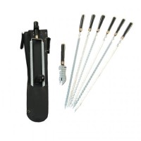 Набір шампурів КОЛЧАН ВЕГВИЗИР Gorillas BBQ в шкіряному чохлі