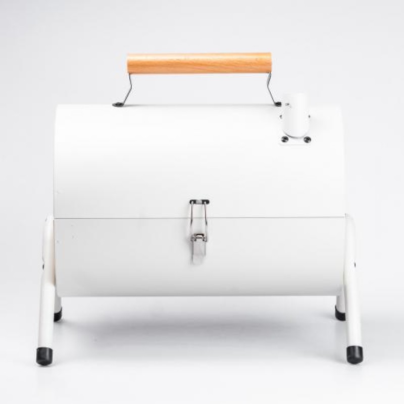 Вугільний гриль двосторонній портативний з решіткою TS Kitchen білий (HP452GBE)