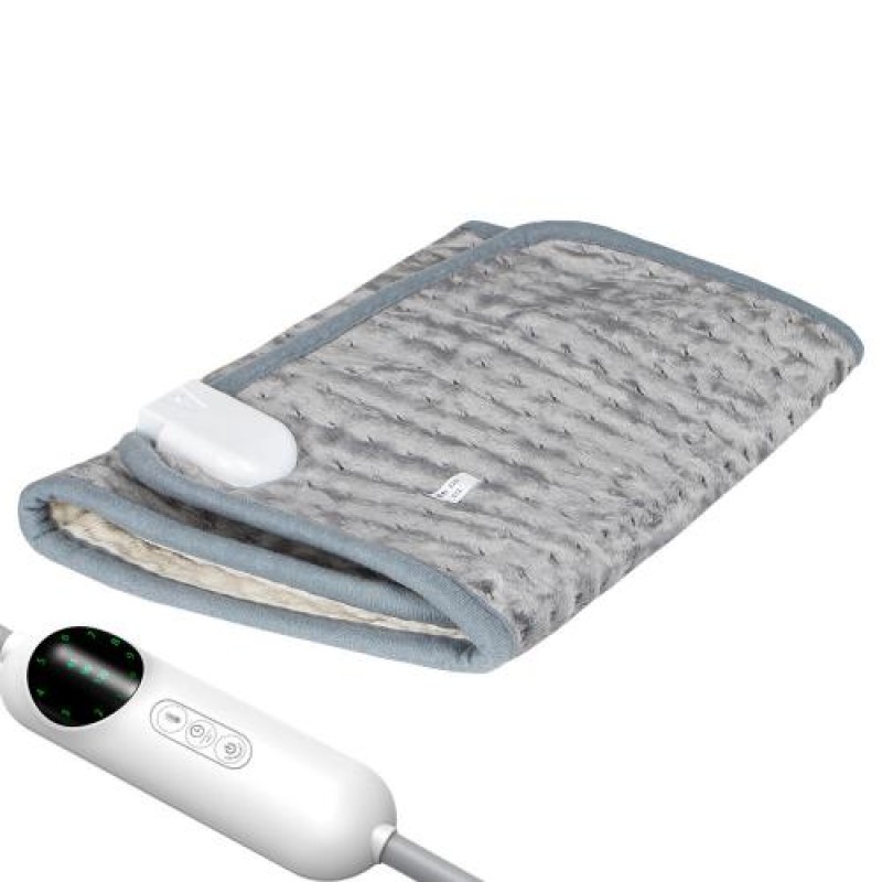 Плед шаль ковдру з підігрівом від мережі Lesko 220 В 64х32 см Сірий (10426-53784)