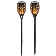 Набір вуличних садових світильників RIAS Flame Light на сонячній батареї Імітація вогню 51 LED 2 шт (3_00759)