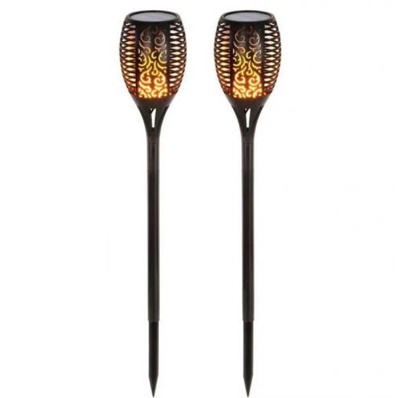 Набір вуличних садових світильників RIAS Flame Light на сонячній батареї Імітація вогню 51 LED 2 шт (3_00759)