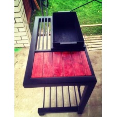 Мангал GoodsMetall з професійної труби зі столиком і знімною жаровнею М1