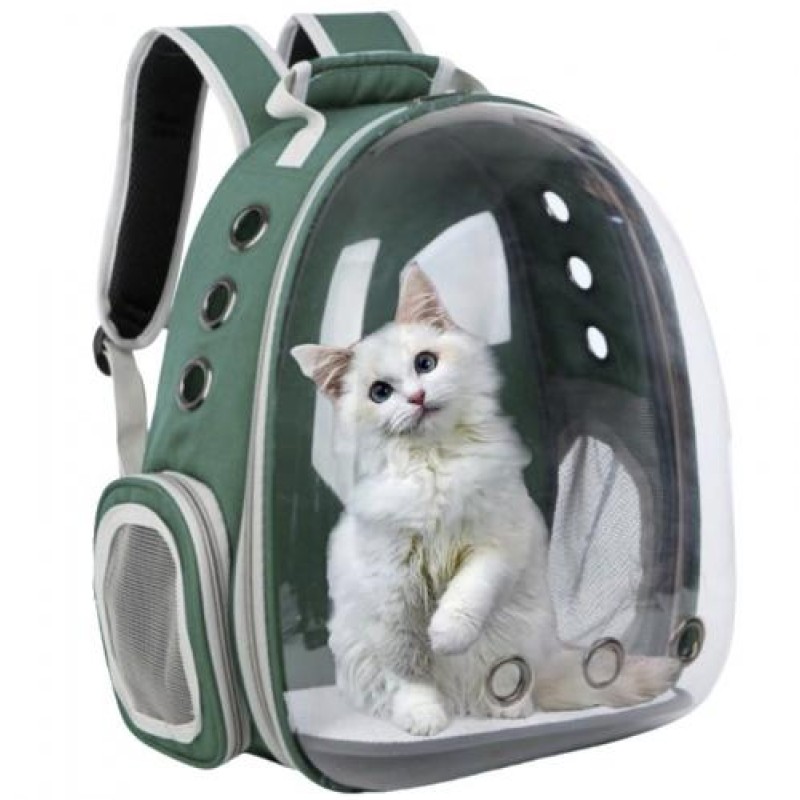 Рюкзак для перенесення домашніх тварин RIAS Pet Cat Green (3_02649)
