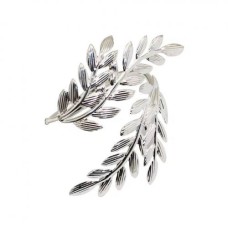 Набір кілець для серветок Світ текстилю Листя Silver Сріблястий 6 шт