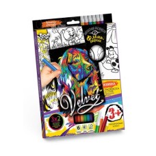 Комплект креативної творчості Оксамитове розфарбування фломастерами VLV-01 (VLV-01-4)