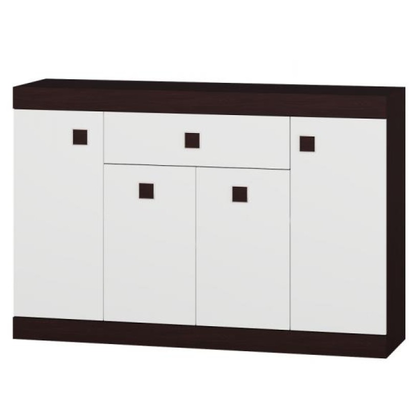 Великий комод із дверима та ящиком Еверест Соната-7 венге + білий