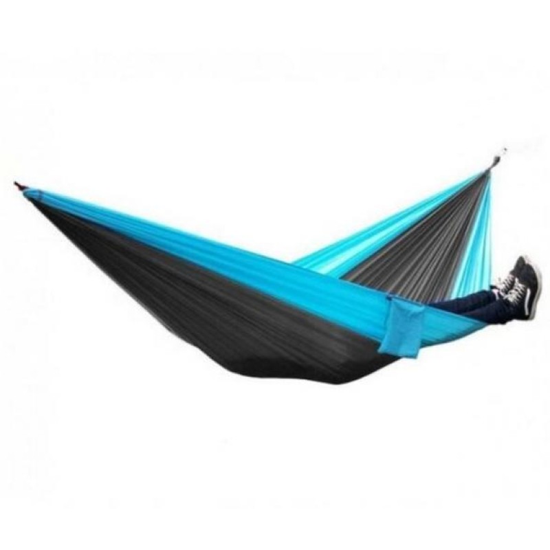 Гамак туристичний підвісний Camp 270x140 см чорний із синім (Н051061)