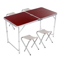 Стіл алюмінієвий розкладний для пікніка і туризму OPT-TOP зі стільцями (1756374574)