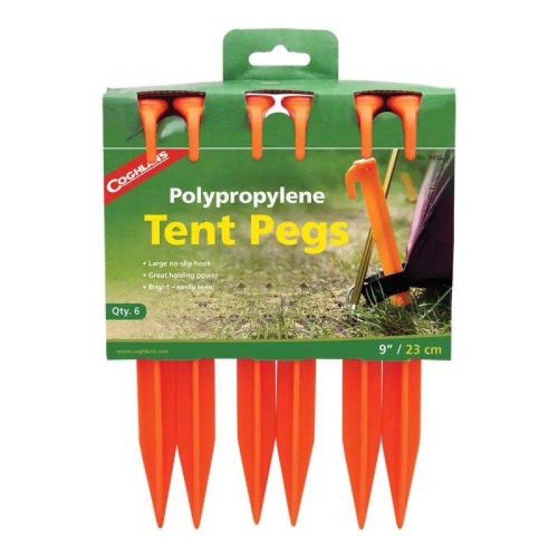 Кілочки для намету Coghlans Poly Tent Pegs 9 6 Pack (1053-CHL.9496)