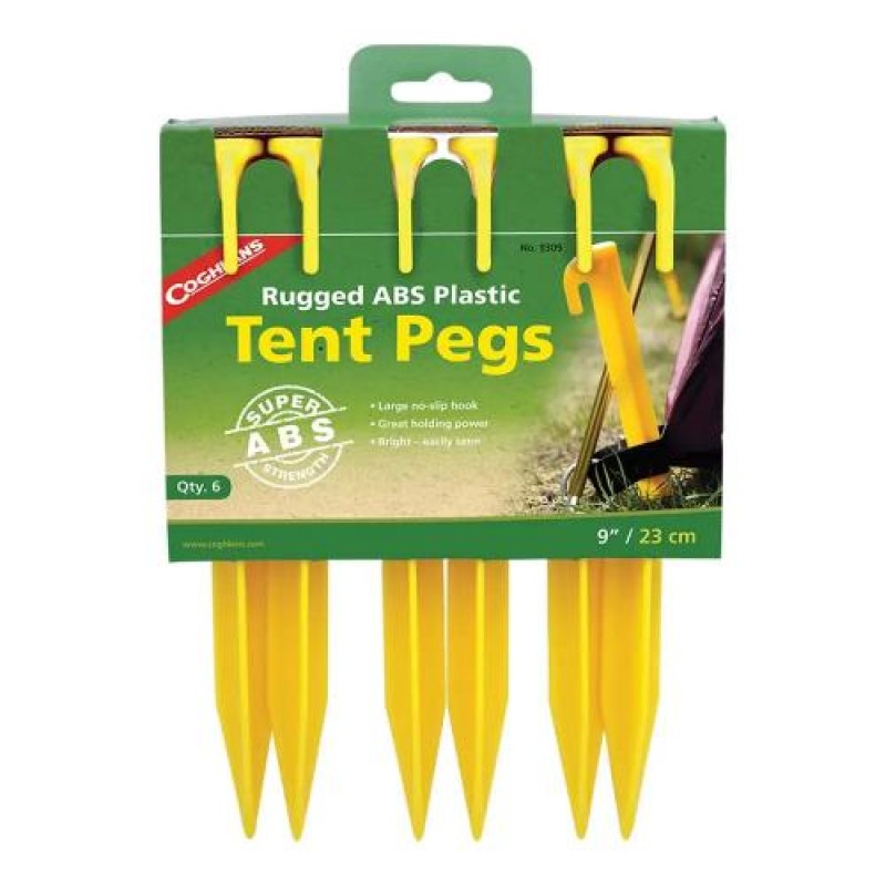 Кілочки для намету Coghlans ABS Tent Pegs 9 6 Pack (1053-CHL.9309)