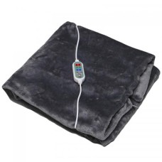Плед Lesko 100*65 Gray шаль ковдру з підігрівом usb від повербанку