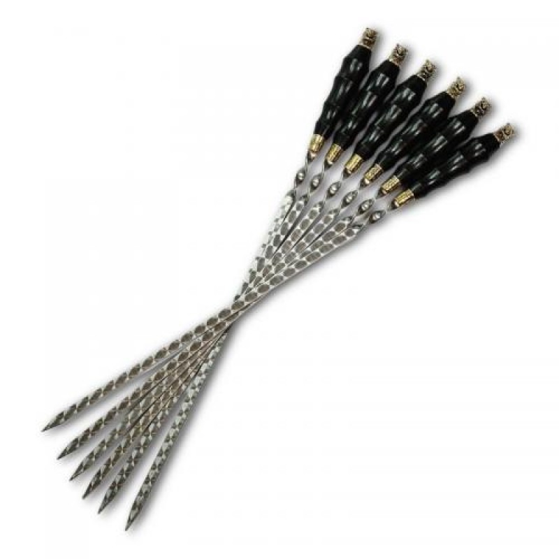 Шампура для шашлику Gorillas BBQ Вовк з дерев'яною ручкою SKK61 45 см 6 шт (5433)