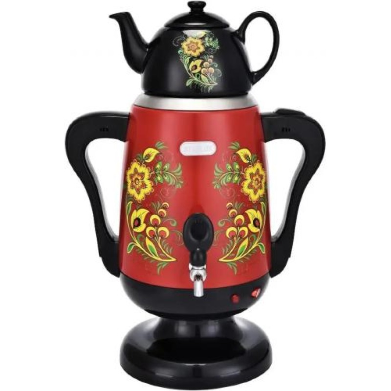 Електричний самовар з фарворовим заварним чайником RAF R-7118 3.5 л Red