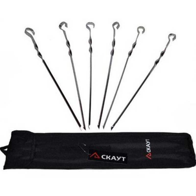 Набір шампурів Scout Life 6 штук 45 см в чохлі DP44030 Kamille