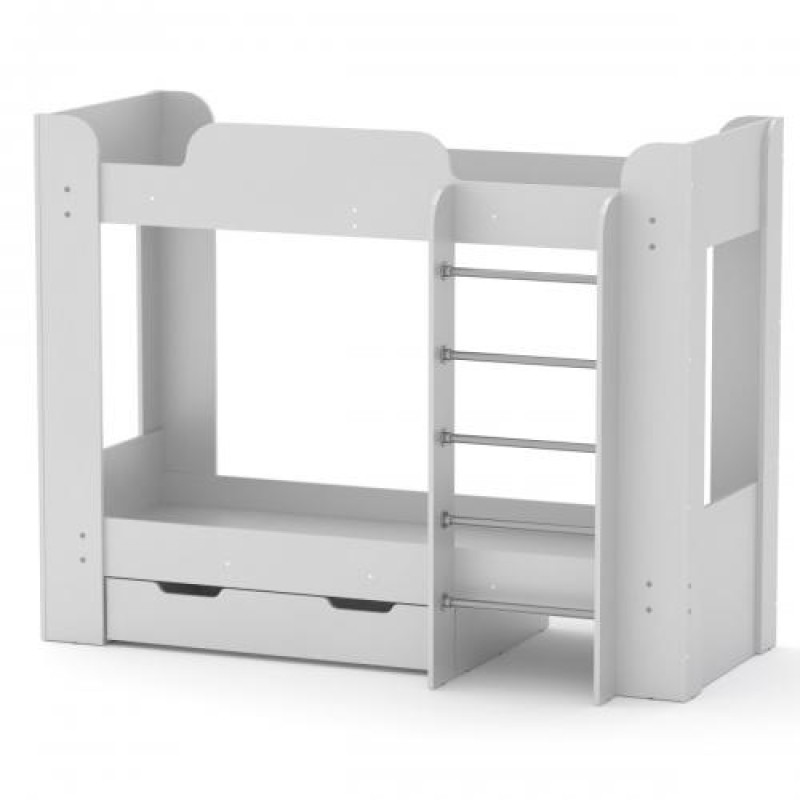 Двоярусне ліжко з ящиком Компаніт Твікс-2 альба (білий)