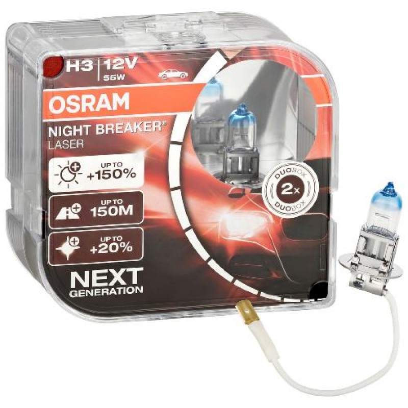 Автолампа OSRAM 64151NL H3 Night Breaker LASER NG +150% 55W 12V Pk22s HardDuopet