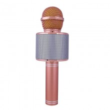 Бездротовий караоке мікрофон Wster WS 858 Рожеве золото (113)