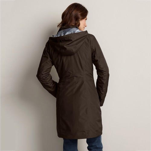 Пальто Eddie Bauer Womens Girl On The Go Insulated Trench Coat COCOA M Коричневий (7347CC-M) в інтернет супермаркеті PbayMarket!