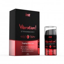 Рідкий вібратор Intt Vibration Strawberry зі смаком полуниці 15 мл (SO2921)