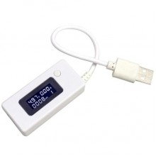 USB тестер ємності Hesai KCX-017 вольтметр амперметр Білий (100145)