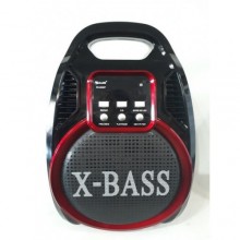 Колонка комбік Golon RX-820 BT Bluetooth mp3 радіомікрофон пульт кольоромузика Чорний з червоним (258674)