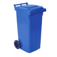 Бак для сміття на колесах з ручкою Алеана 120л синій
