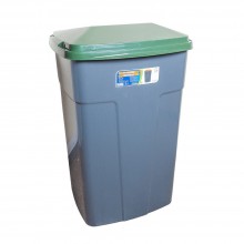 Бак сміттєвий 90л зелено-сірий Алеана