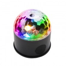Диско куля EKOOT M-M09 MINI LED Bluetooth 9 кольорів кришталева куля пульт ДК (5206-15737a)