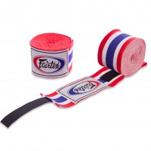 Бінти боксерські planeta-sport FAIRTEX HW2THAI-5 l-5м Білий-синій-червоний 2 шт