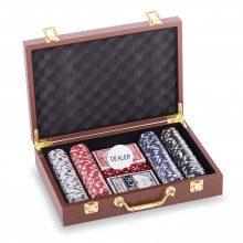 Набір для покеру в шкіряній валізі SP-Sport PK200L на 200 фішок з номіналом