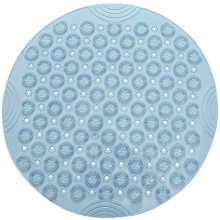 Круглий ковзкий килимок UKC Massage foot rad для душу Блакитний