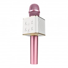 Бездротовий Bluetooth мікрофон-караоке Q7 Рожевий