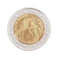 Монета Mine Естонія 2 євро 2022 року Слава Україні 25 мм Золотистий (hub_nml523)