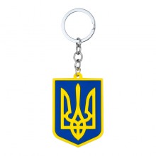 Брелок на ключі Magnet гумовий Герб України Тризуб 5,5x4,1x0,3 см  Жовто-блакитний (19410)