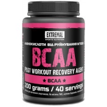 100% чисті ВСАА 200 г амінокислоти 2/1/1 Extremal BCAA для спортсменів