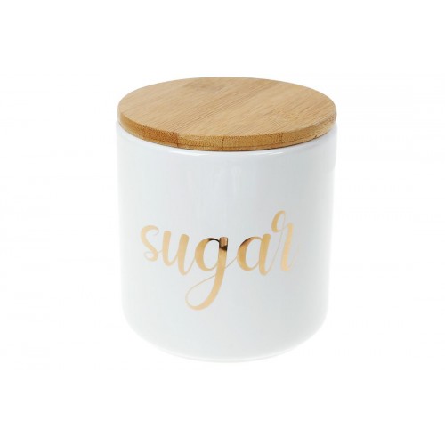 Банку фарфорова з бамбуковою кришкою BonaDi Sugar 0,55 л Білий (SK000057) в інтернет супермаркеті PbayMarket!