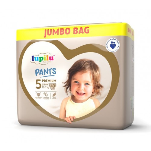 Підгузники - трусики Lupilu Pantsy Premium Jumbo Bag 5 Junior 12-17 кг 40 шт в інтернет супермаркеті PbayMarket!