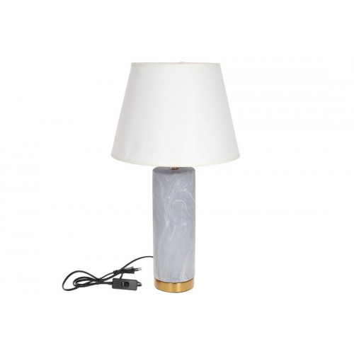 Лампа настільна BonaDi 232-724 55 см 60 Вт Сірий мармур/Білий (SK000325) в інтернет супермаркеті PbayMarket!