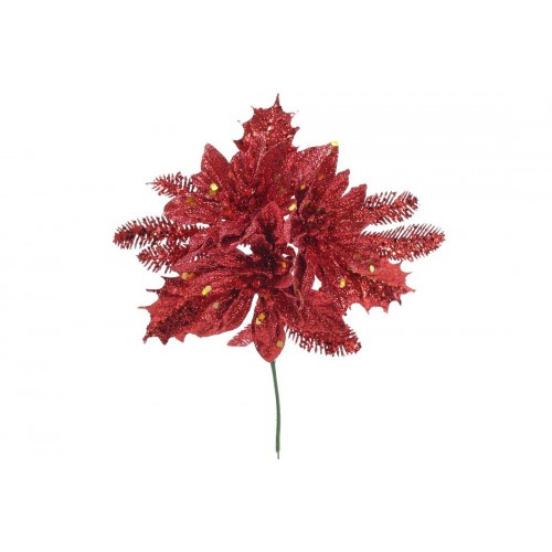 Декоративна квітка BonaDi Пуансетія 17.5 см Червоний (128-002) в інтернет супермаркеті PbayMarket!