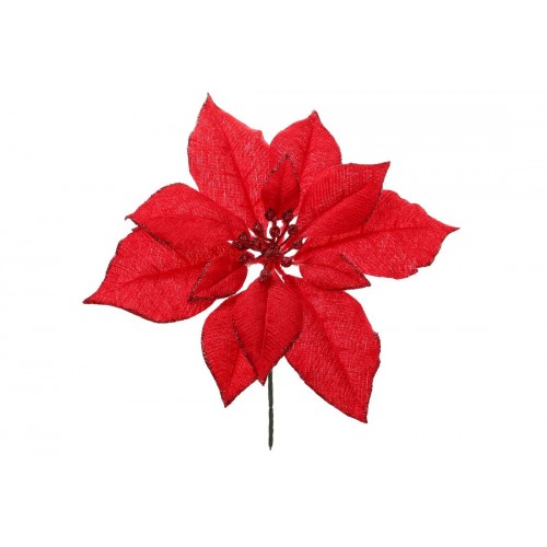 Декоративна квітка BonaDi Пуансетія 22.5 см Червоний (128-040) в інтернет супермаркеті PbayMarket!