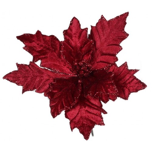 Декоративна квітка BonaDi Пуансетія 18 см Червоний (807-013) в інтернет супермаркеті PbayMarket!