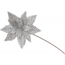 Декоративна квітка BonaDi Пуансетія 31 см Срібний (807-222)