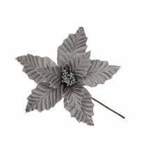 Декоративна квітка BonaDi Пуансетія 24 см Срібний (807-318)
