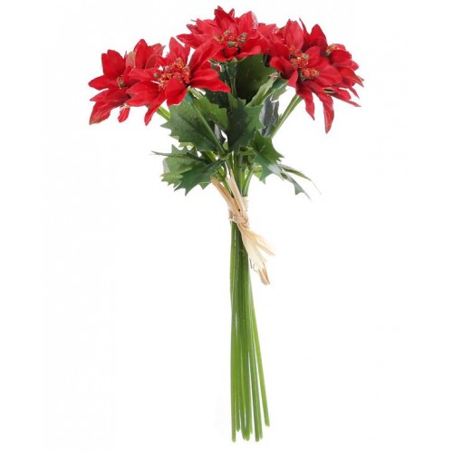 Декоративна квітка BonaDi Пуансетія 8 шт 18 см Червоний (709-323) в інтернет супермаркеті PbayMarket!