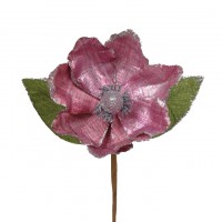Декоративна квітка Flora Магнолія 15 см Рожевий (75357)